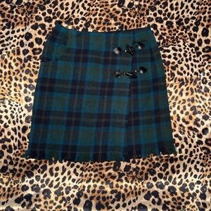 Vintage Tracy Evans Plaid Wrap Skirt
